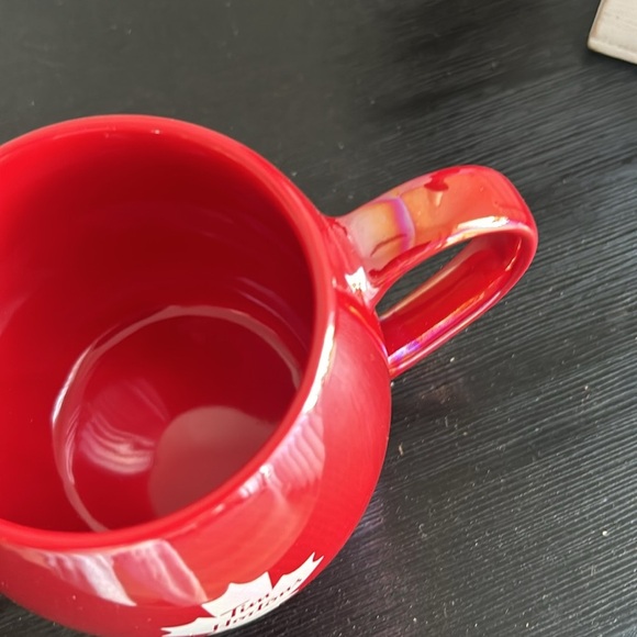 TIM HORTONS Red Luster Iridescent Maple Leaf Coffee Tea Mugs, Set of 2 - Picture 11 of 14